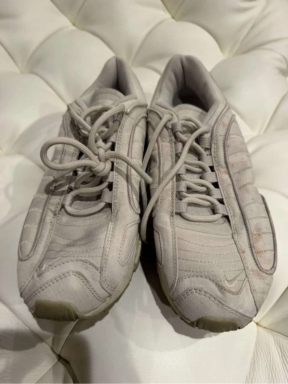 Nike Men's Light Beige Lace-Up Sneakers
